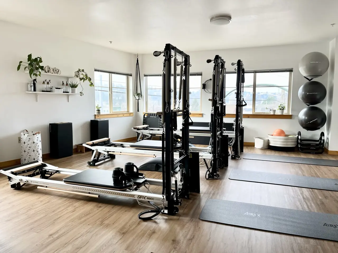 Pilates reformer studio floor