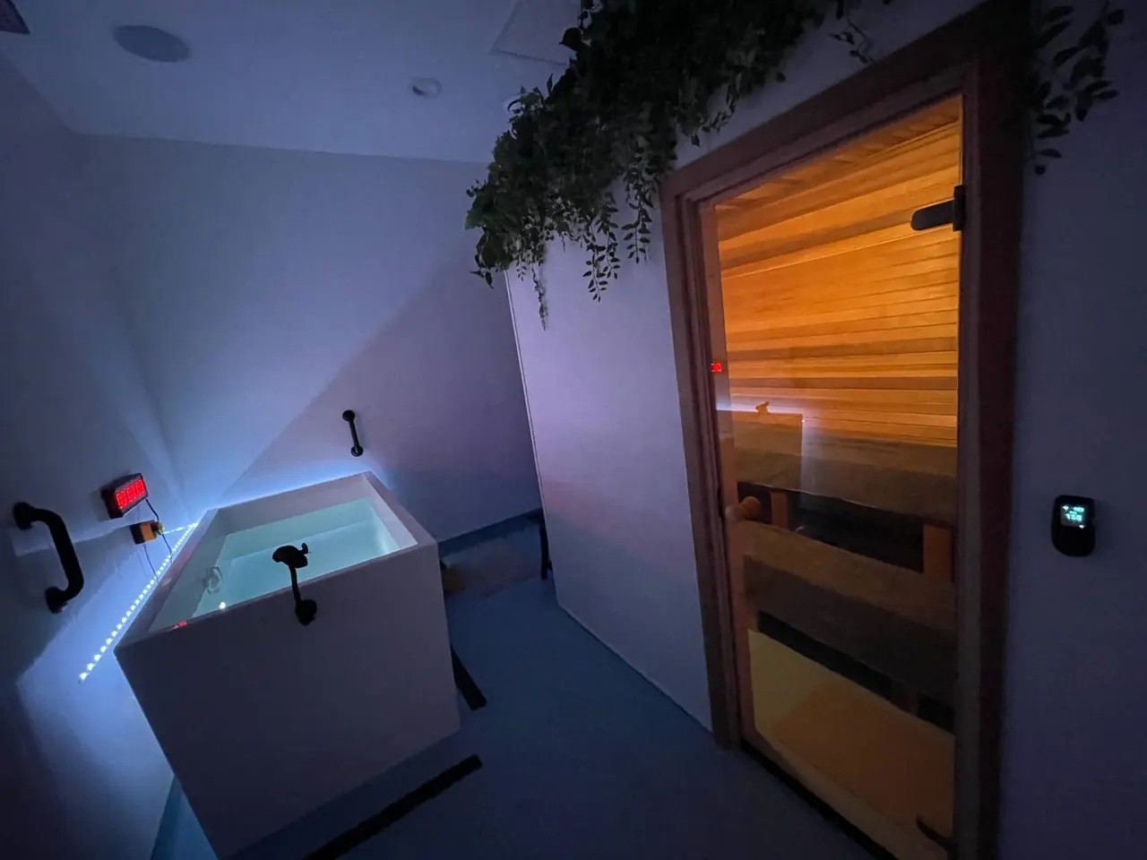 Cold plunge recovery room